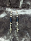 Sodalite and Faux Pearl Earrings image 0