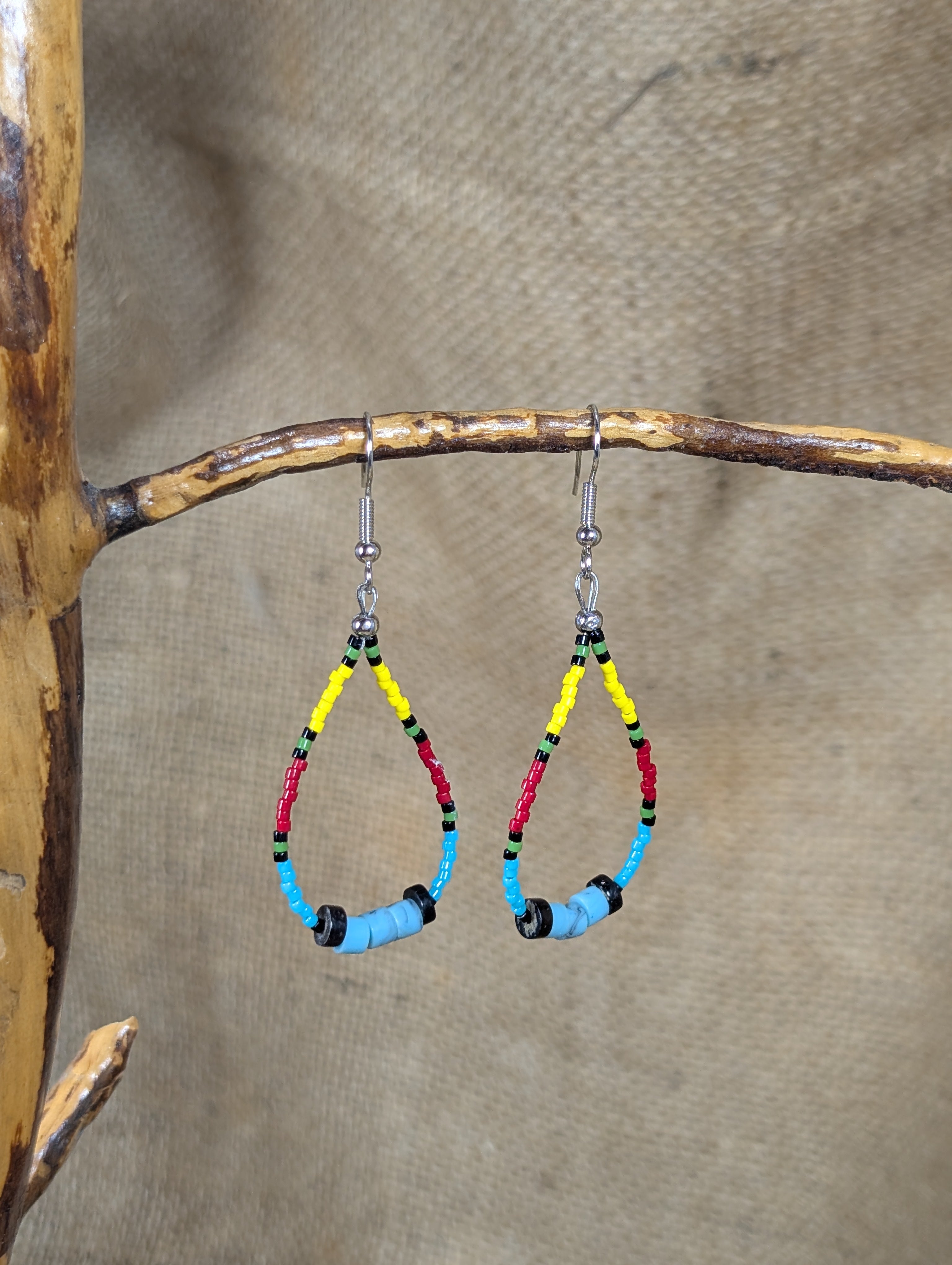 Beaded Turquoise Earrings image 0