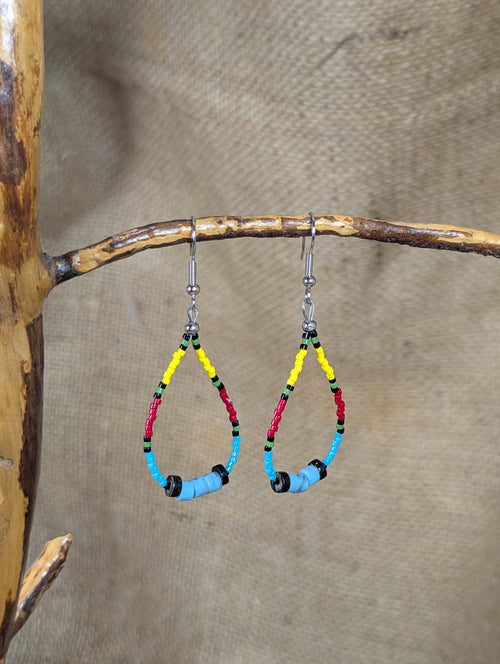 Beaded Turquoise Earrings image 0