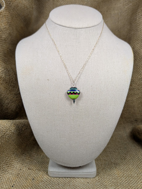 Colorful Pottery Stone Necklace image 0