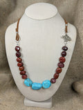 Turquoise & Red Jasper Necklace image 0
