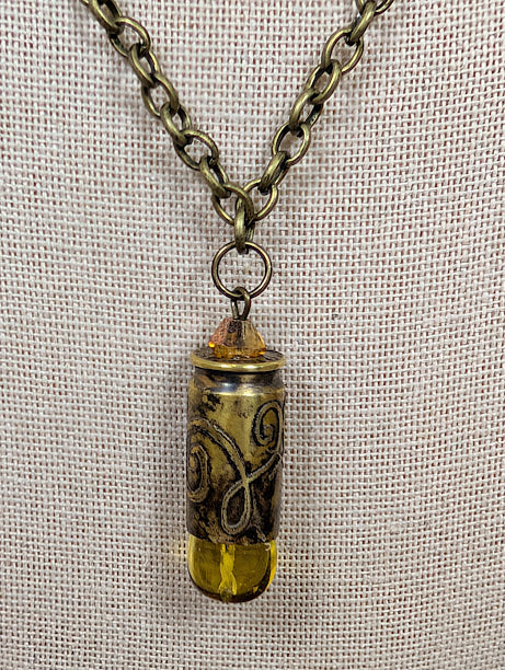 Amber Bullet Casing Necklace image 2
