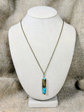 Turquoise Bullet Casing Necklace image 0