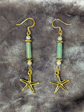 Starfish and Jade Earring image 0