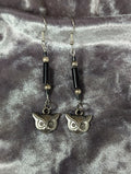 Black Onyx Owl Earrings image 0
