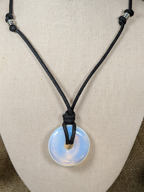 Opalite Glass Necklace 30" image 1