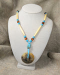 Bone, Turquoise, & Agate Necklace image 0