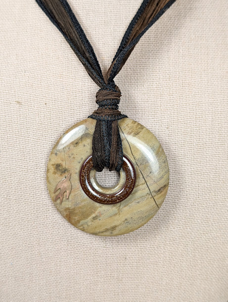 Jasper w/Waterbird Necklace image 1