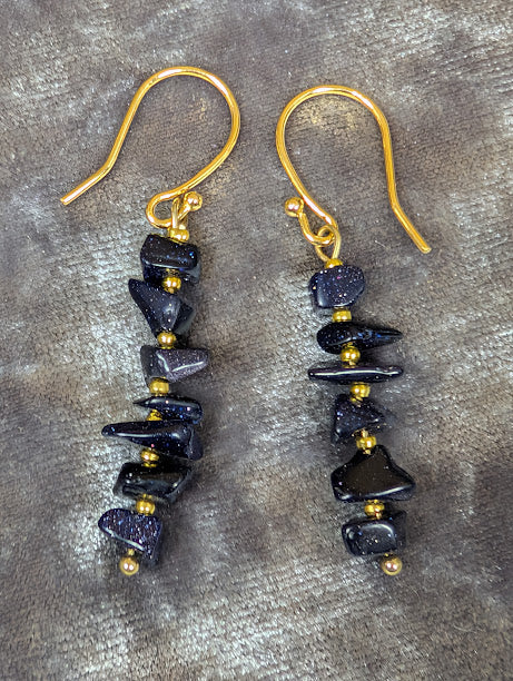 Blue Goldstone Earrings image 0