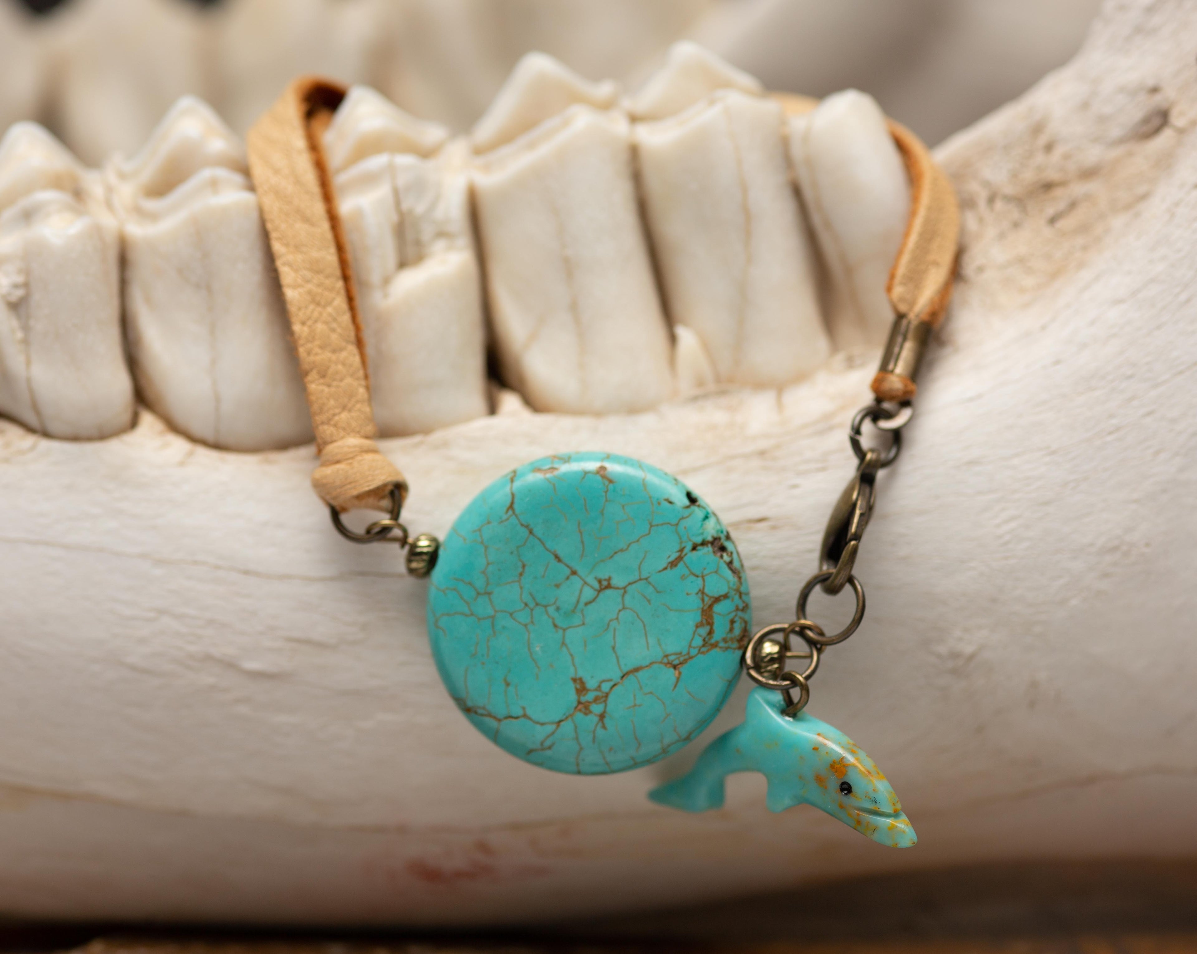 Turquoise Dolphin Bracelet image 1