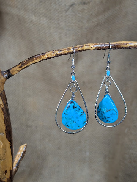 Turquoise Teardrop Earrings image 3