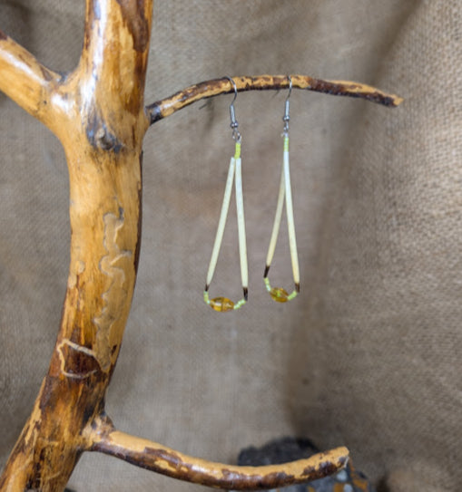 Porcupine and Bead Earrings image 0