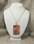 Rhyolite & Buffalo Necklace Jasper Leather Cord image 0