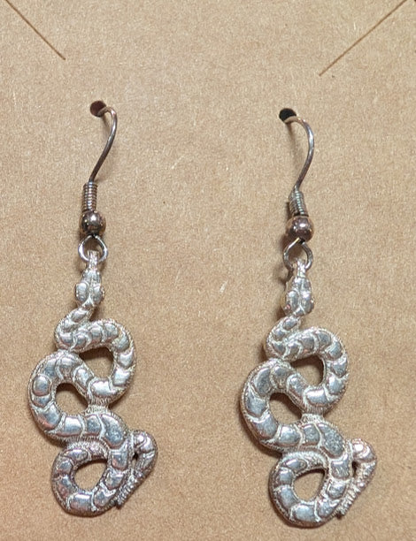 Sterling Silver Snake Earrings image 0