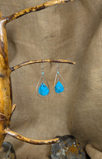 Turquoise Teardrop Earrings image 2