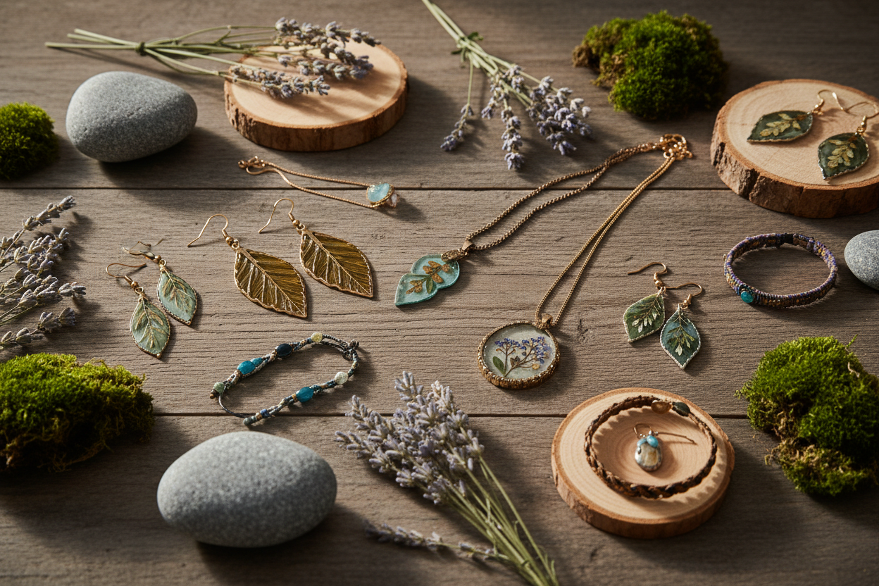 Jewelry flat-lay hero banner